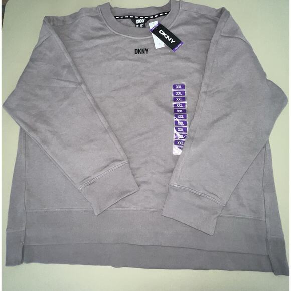 DKNY Fleece Sweatshirt Women’s XXL Steel - Picture 1 of 8